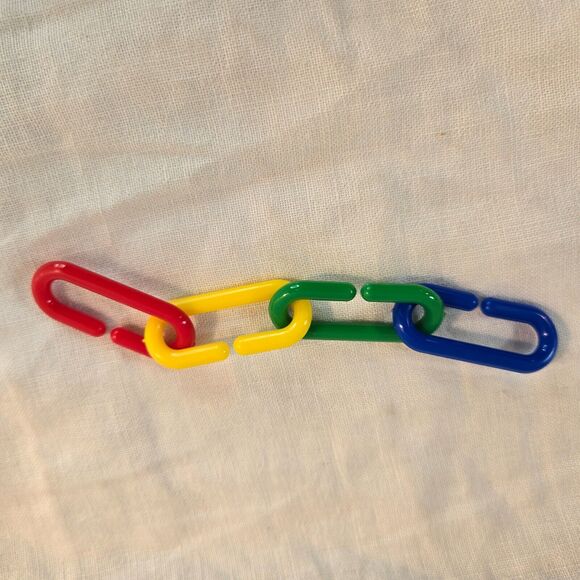 Learning Resources Link 'N' Learn Buckets 2000 4 Color Links w/ Pattern Cards - Picture 6 of 6